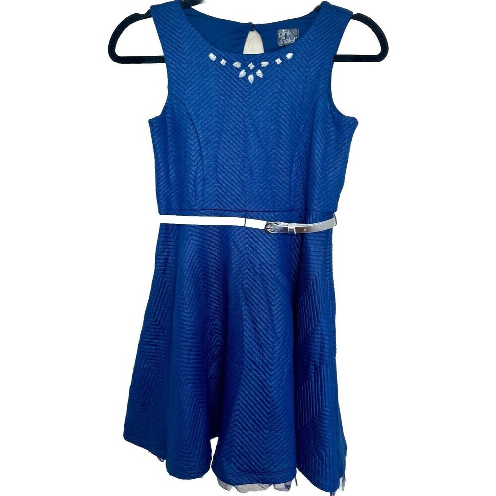 Pink & Violet Girls Sleeveless Blue Dress Size 12